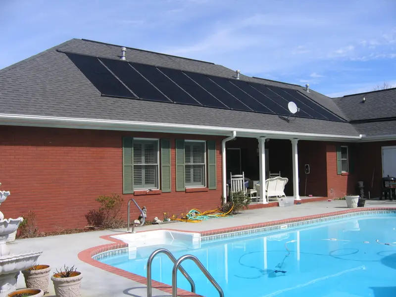 Solar pool heating system installation
